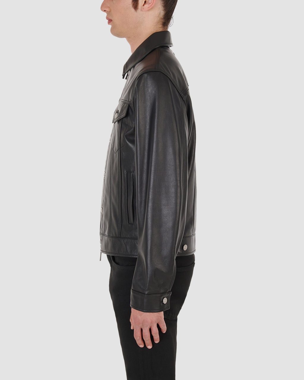 LEATHER TRUCKER JACKET - 4