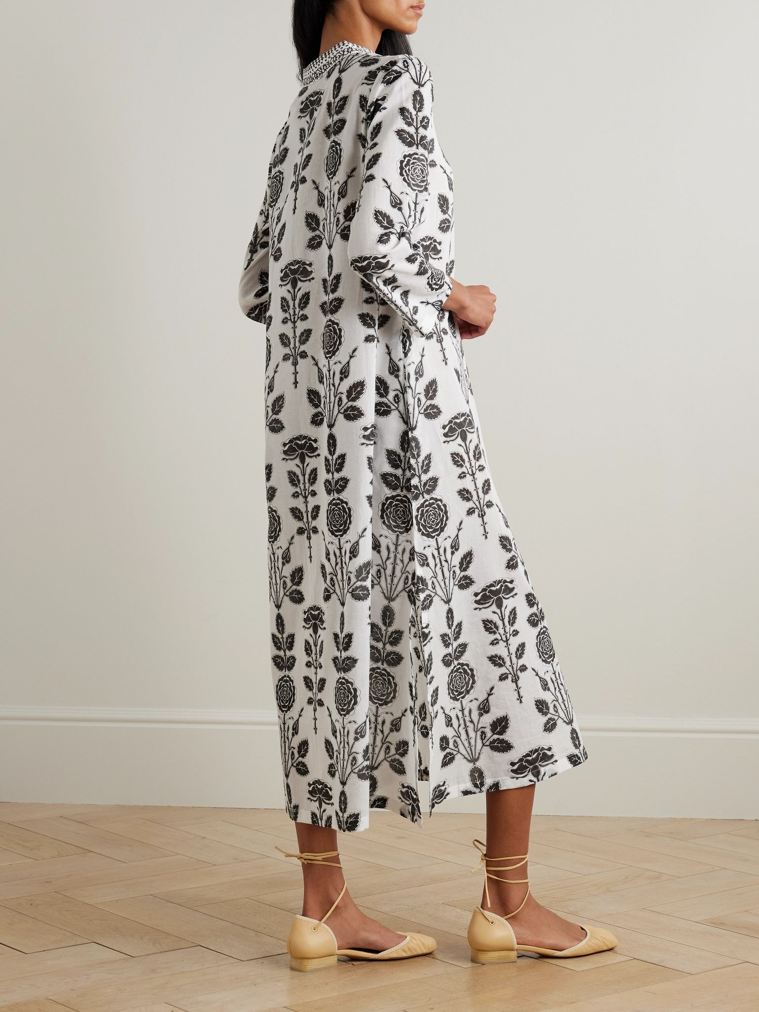 Giada printed cotton-voile kaftan Multi - 3