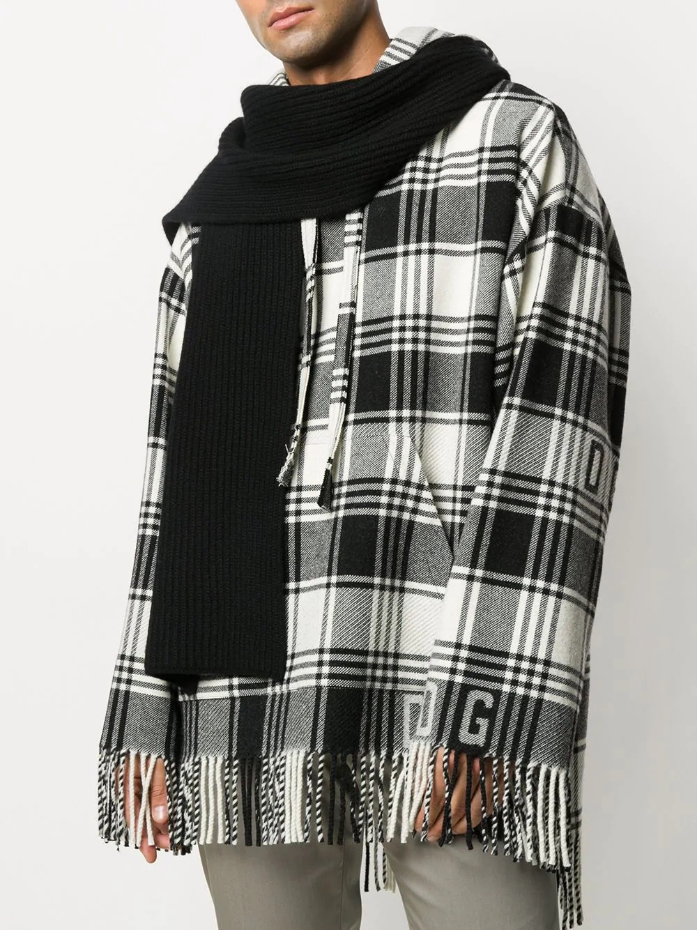 thick ribbed knit scarf - 2