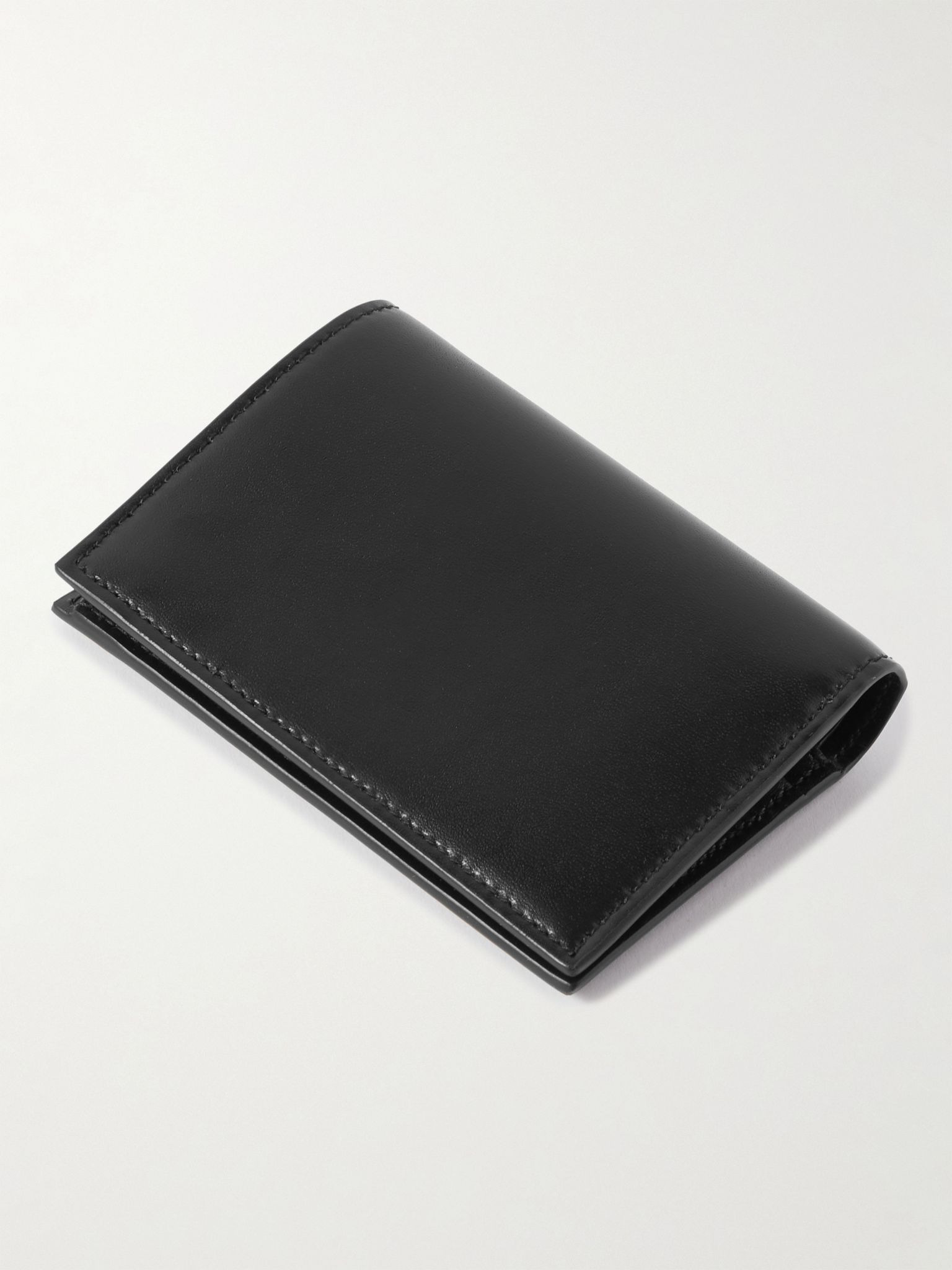 Cassandre Logo-Embossed Leather Billfold Wallet Black - 2