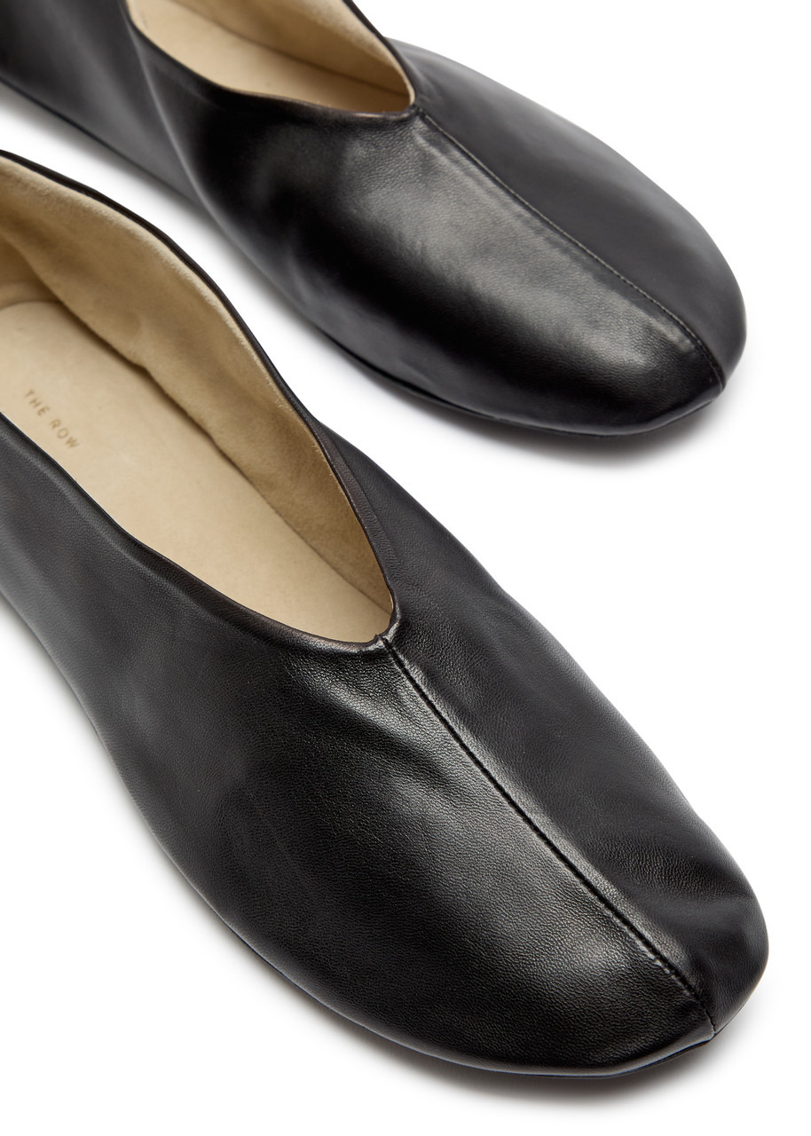 The Row Stella Leather Ballet Flats - 3