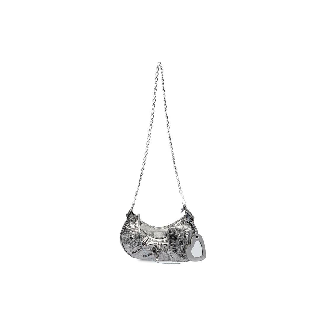 le cagole xs shoulder bag with chain metallized - 6