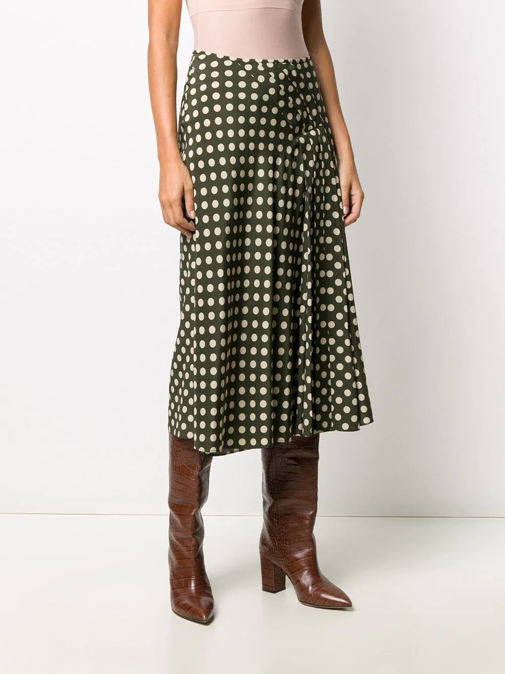 polka dot silk skirt - 3