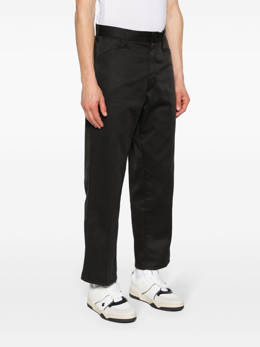 mid-rise straight-leg trousers - 3