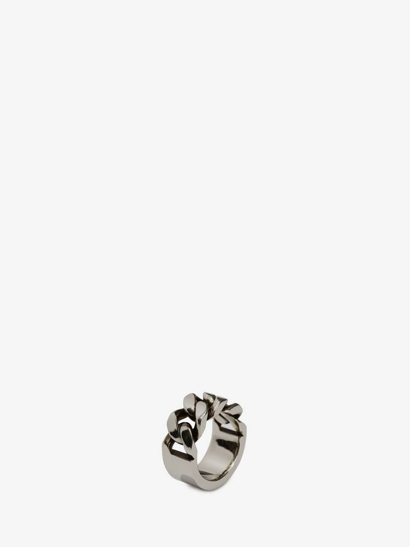 Chain Ring in Antique Silver - 2