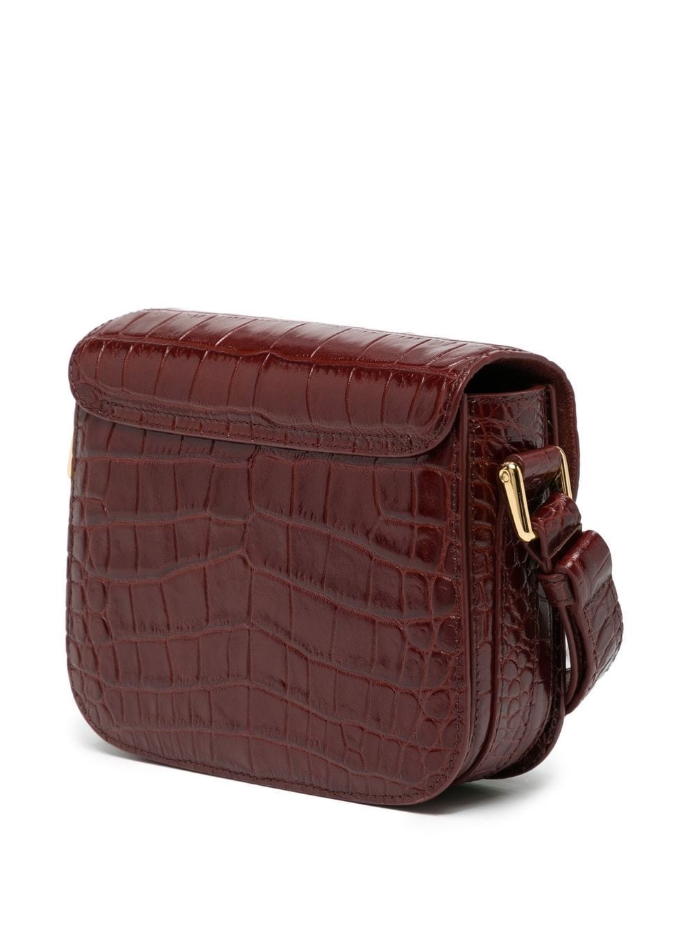 crocodile effect shoulder bag - 3