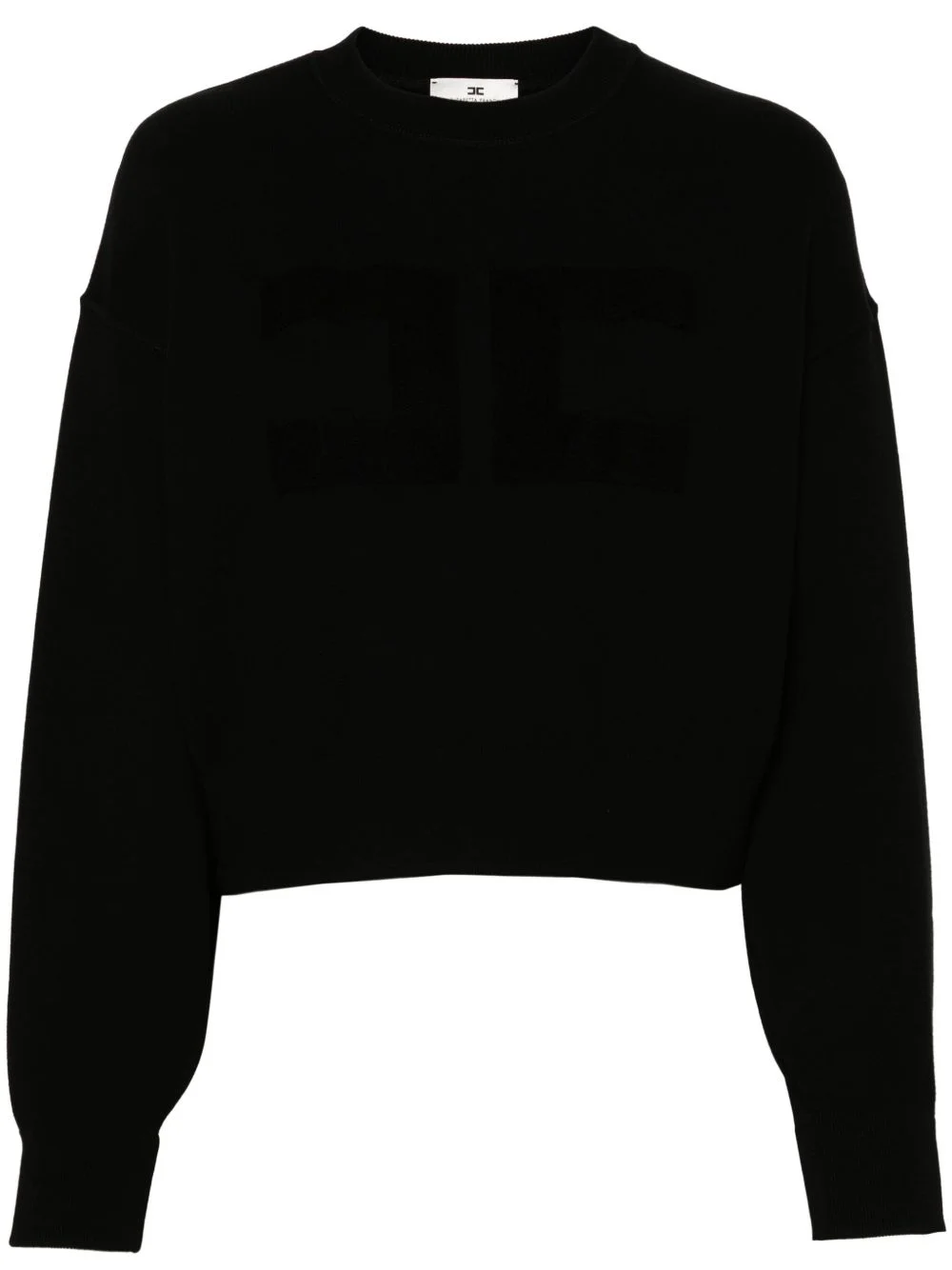 logo-embroidered cropped sweatshirt - 1