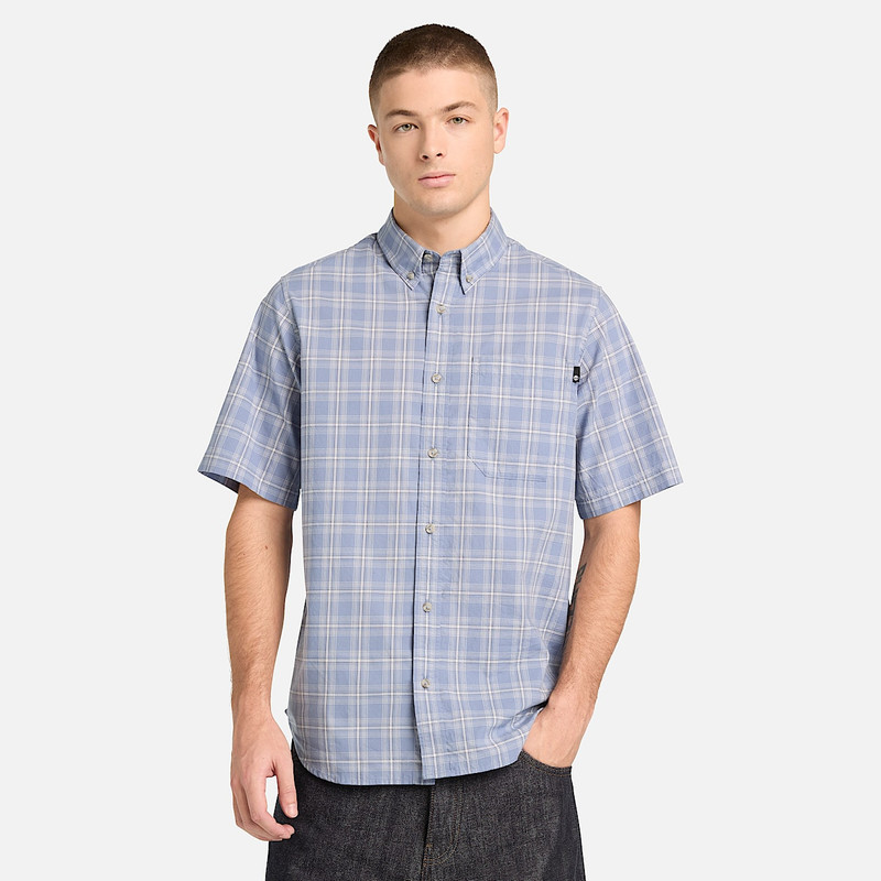 Men's Checkered Poplin Short-Sleeve Shirt 3