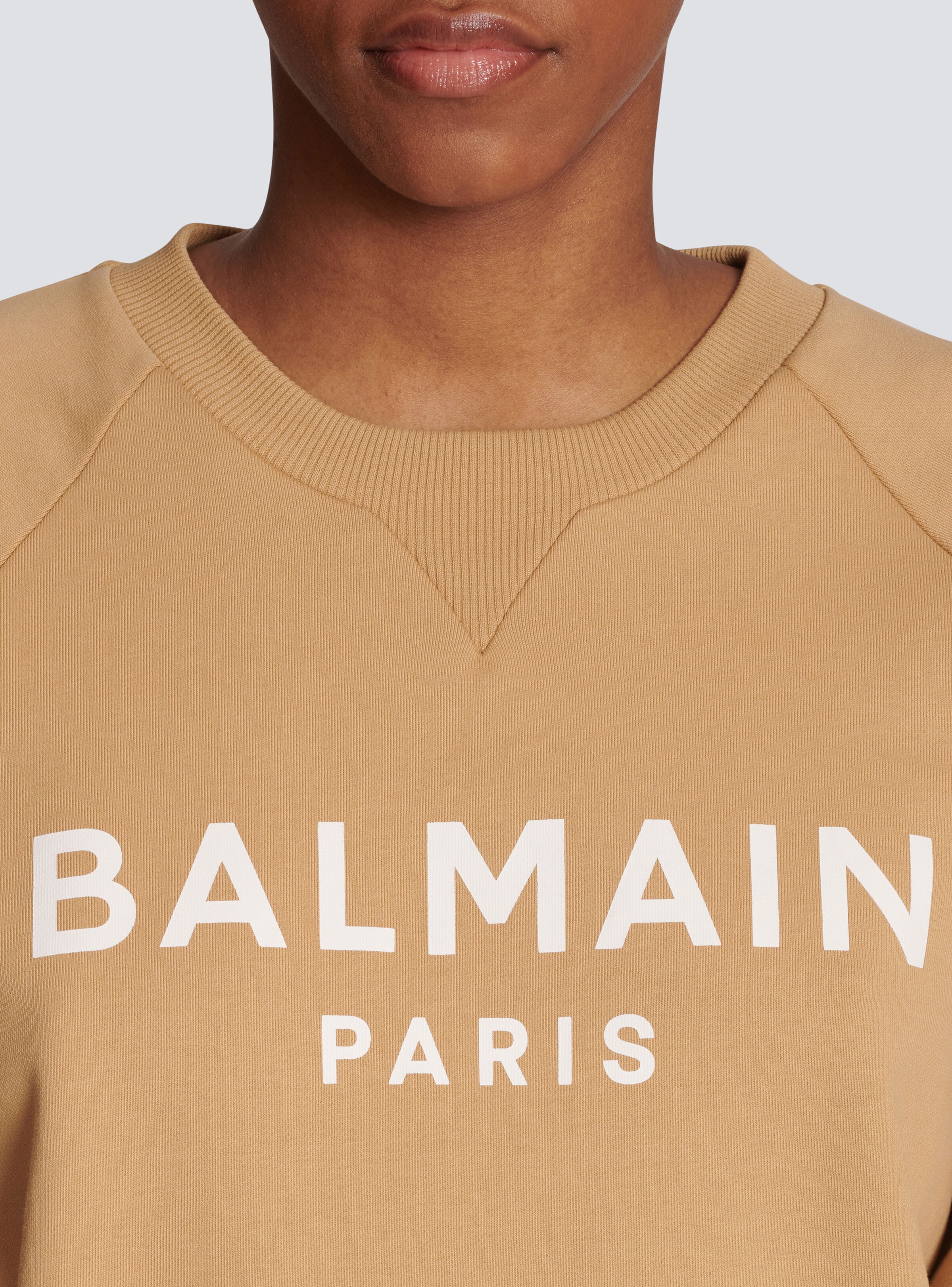 Cotton printed Balmain logo sweatshirt - 6