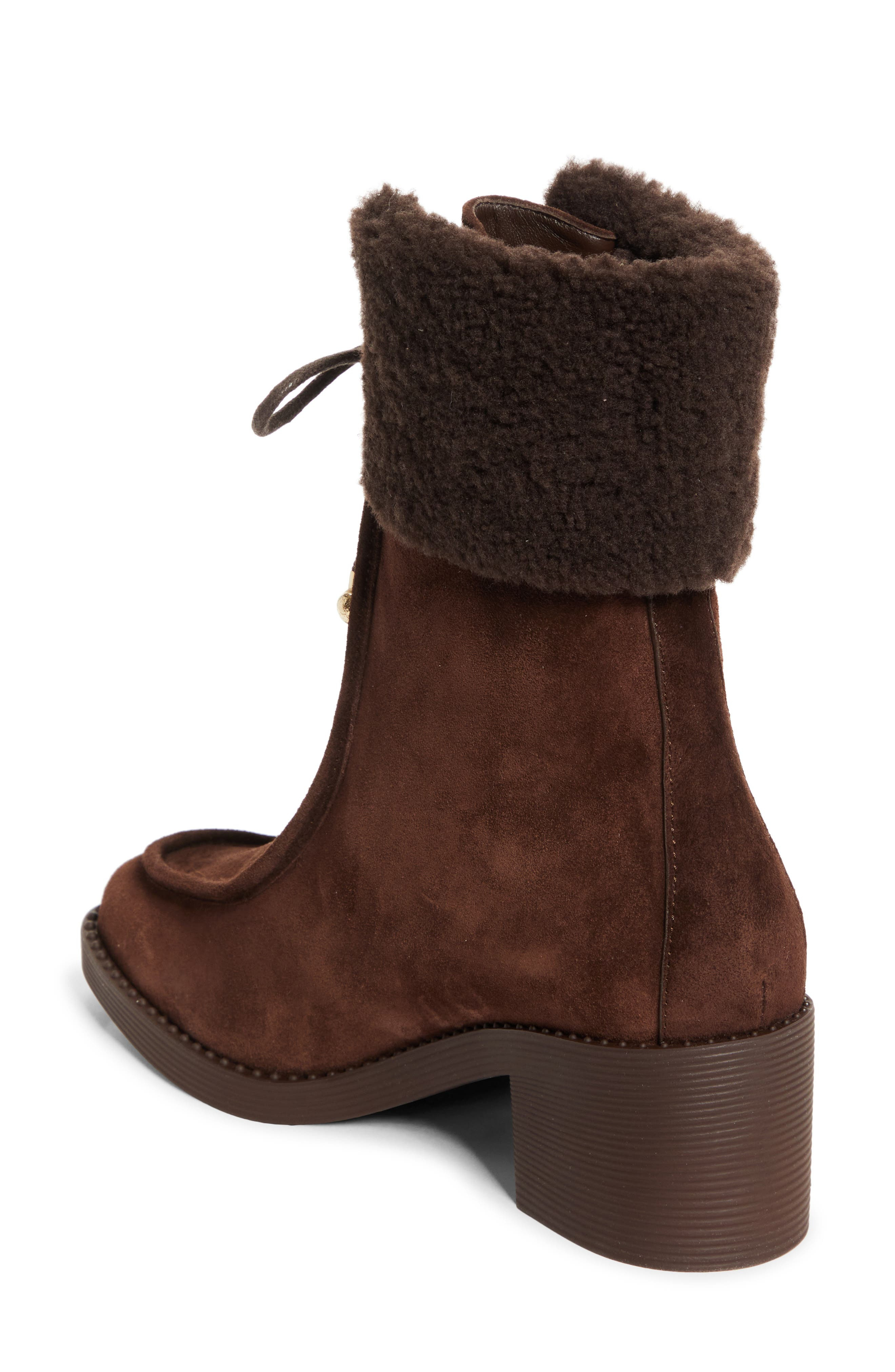 Jimmy Choo Hali Genuine Shearling Lined Bootie in Chocolate/Chocolate at Nordstrom - 2