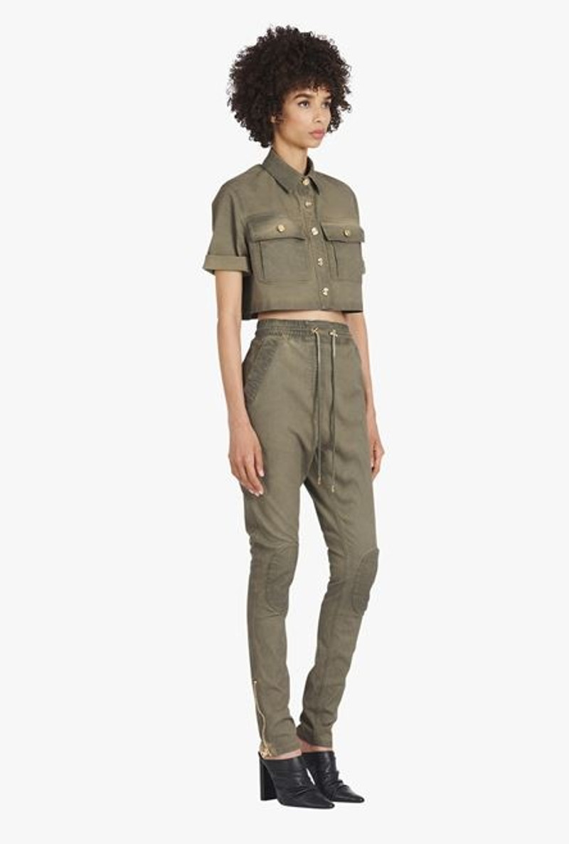 Taupe cotton jodhpurs 7