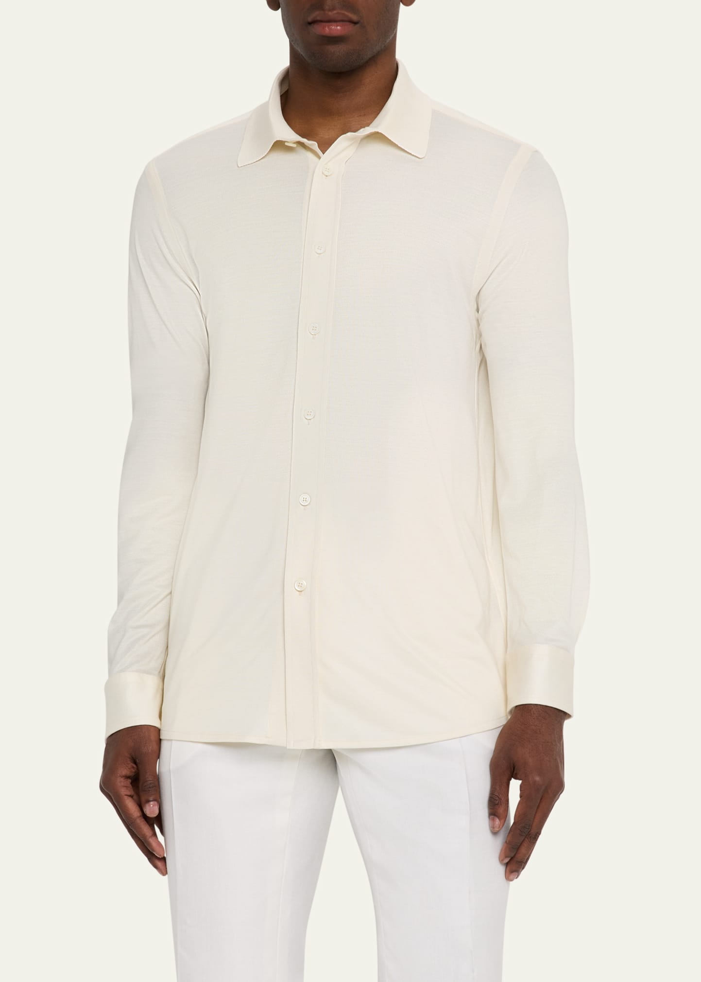 Men's Silk Pique Sport Shirt - 4