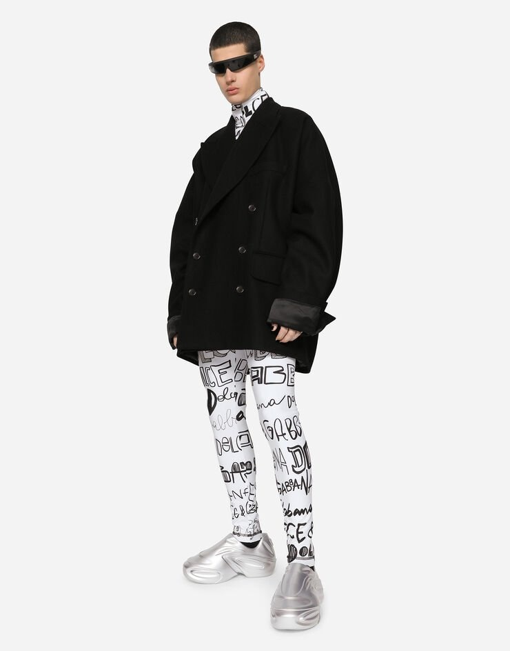 Double-breasted technical wool pea coat - 5