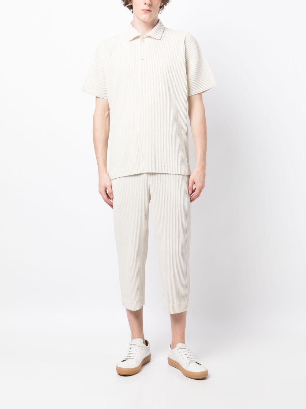ISSEY MIYAKE MC June plissé polo shirt | REVERSIBLE