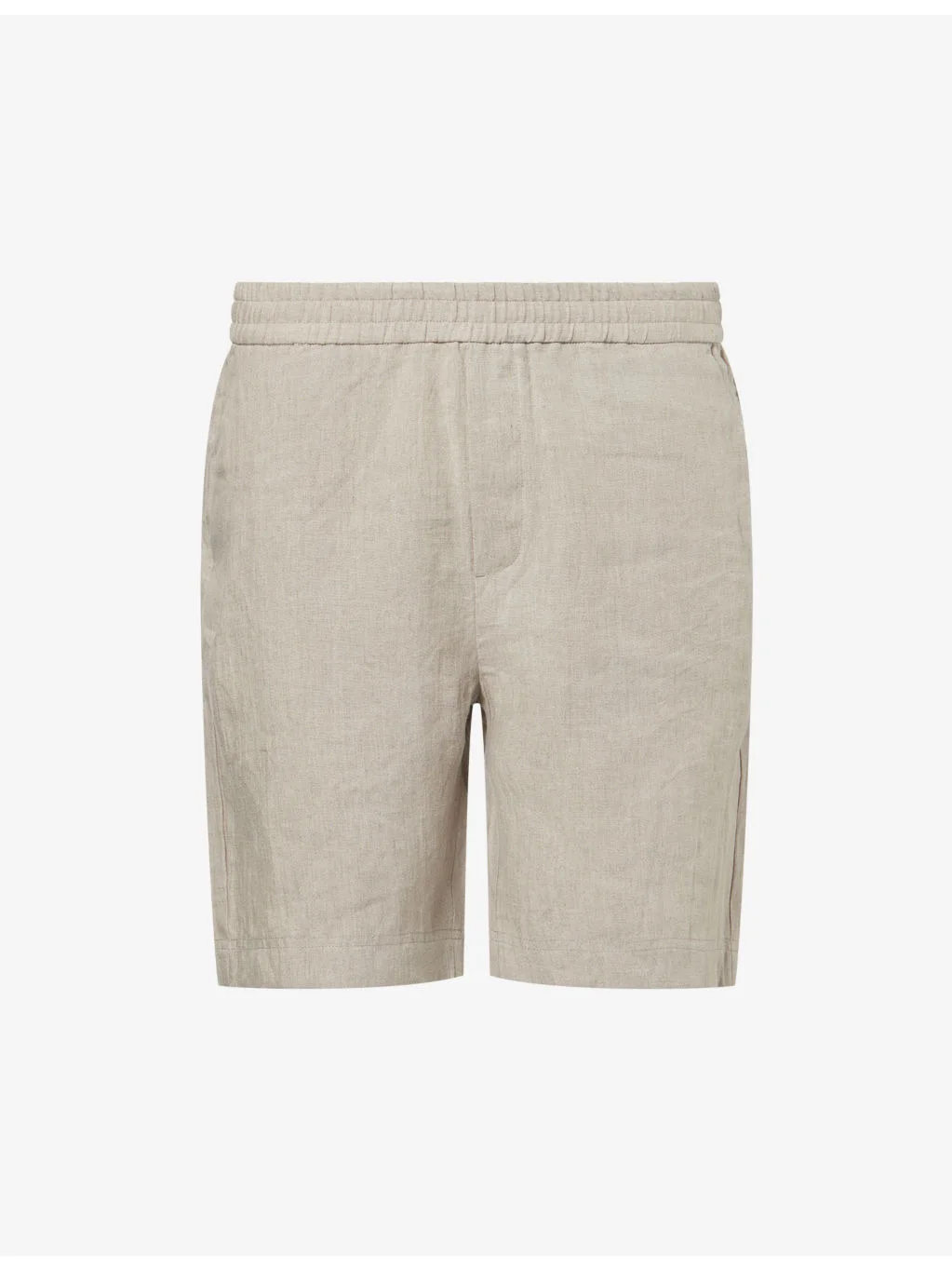 Drawstring Relaxed Linen Shorts - 1