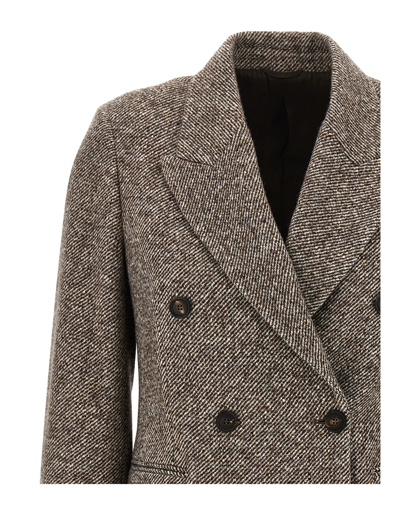 Double-breasted Silk Blend Blazer - 3