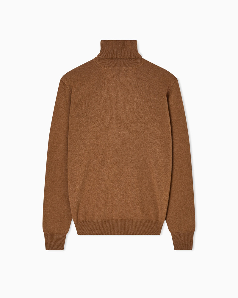 VICUÑA WOOL MOCK-NECK JUMPER 1