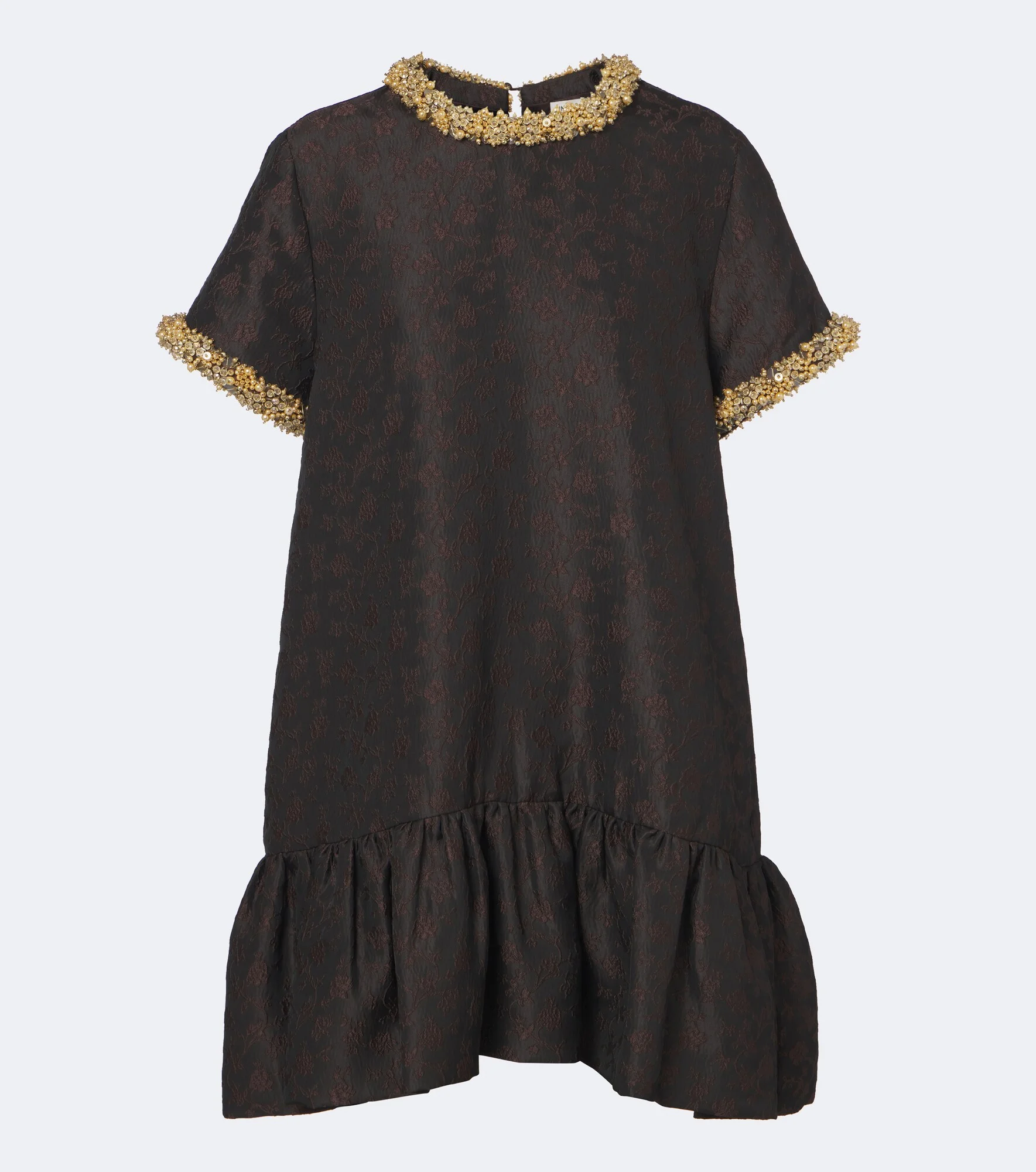 Alison embellished jacquard minidress - 1