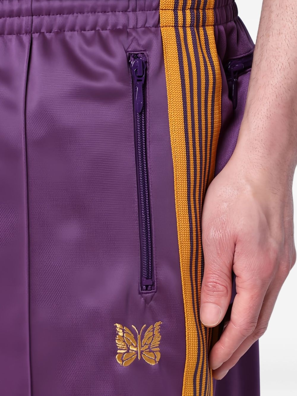 butterfly-embroidered track pants - 5