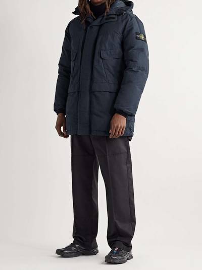 Stone Island Logo-Appliquéd Coated-Nylon Hooded Down Parka outlook