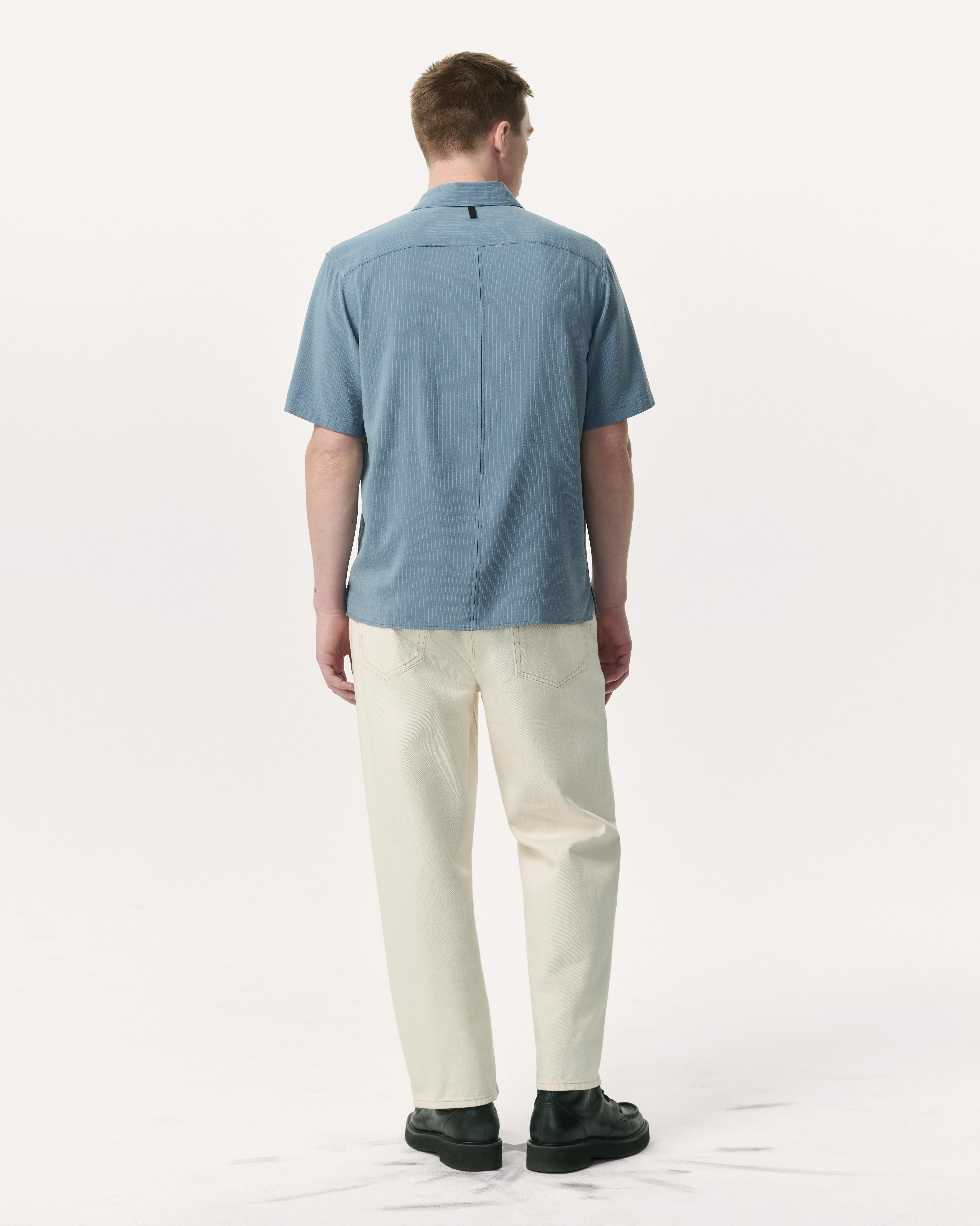 Relaxed Fit Dalton Dobby Striped Shirt - 5