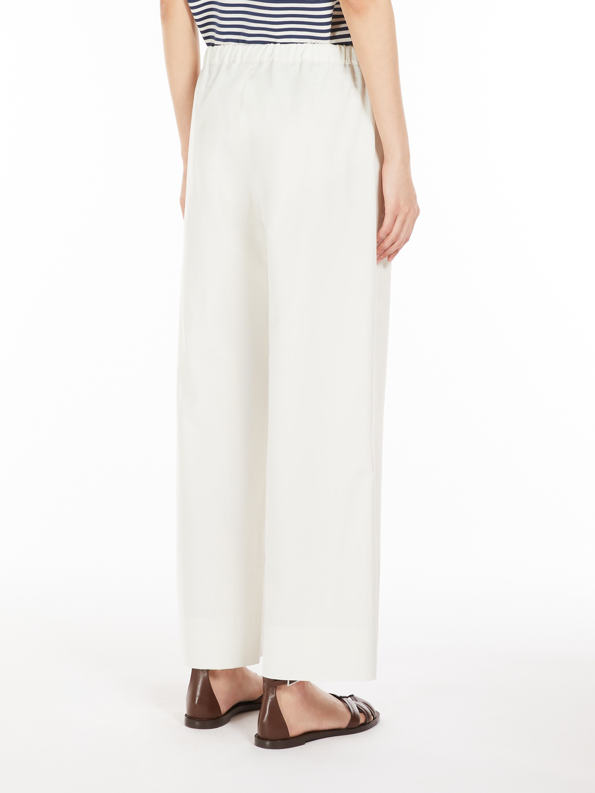 ARGENTO Poplin drawstring trousers - 4