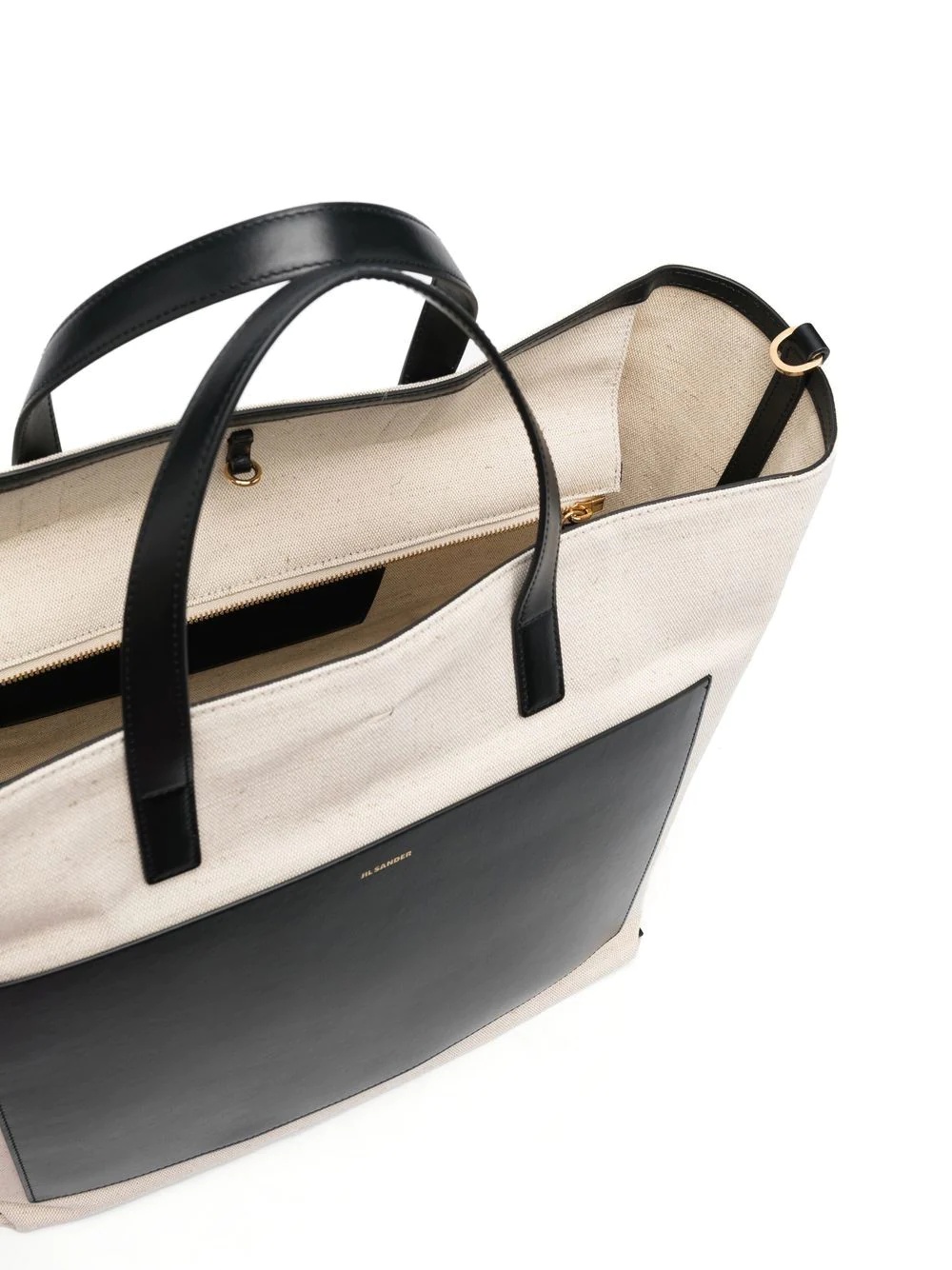 leather-trim panelled tote - 5