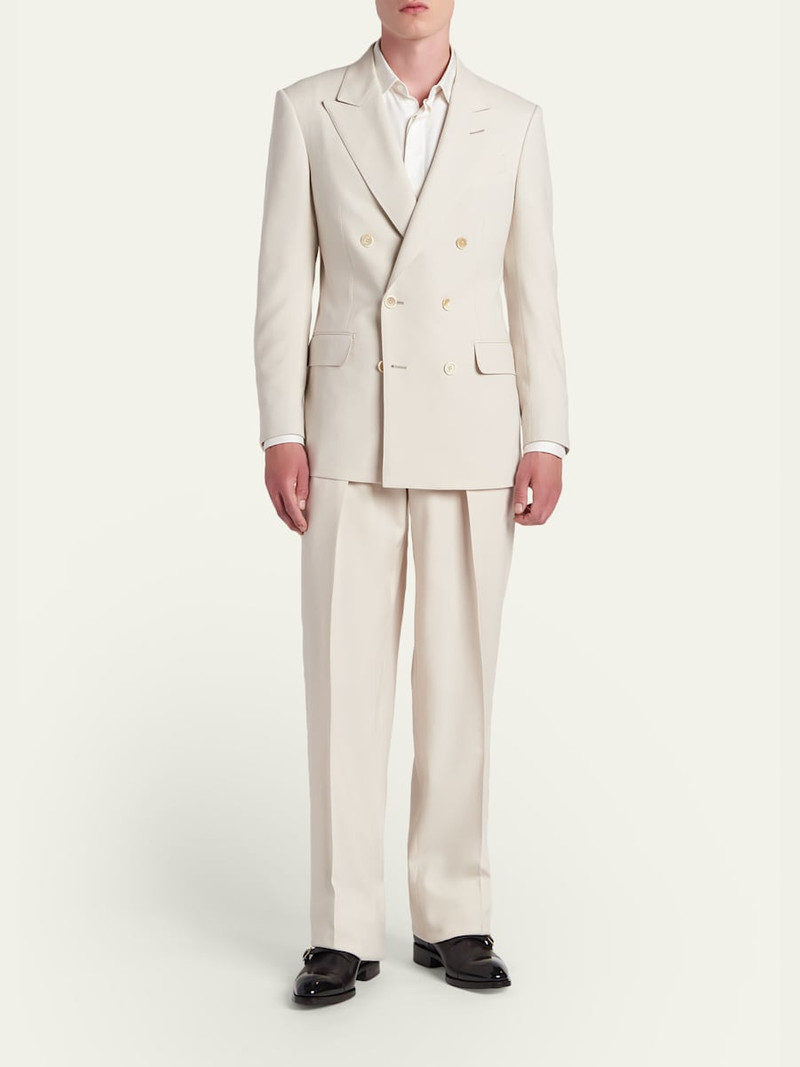 TOM FORD Men's Wool Relaxed-Fit Pleated Pants outlook
