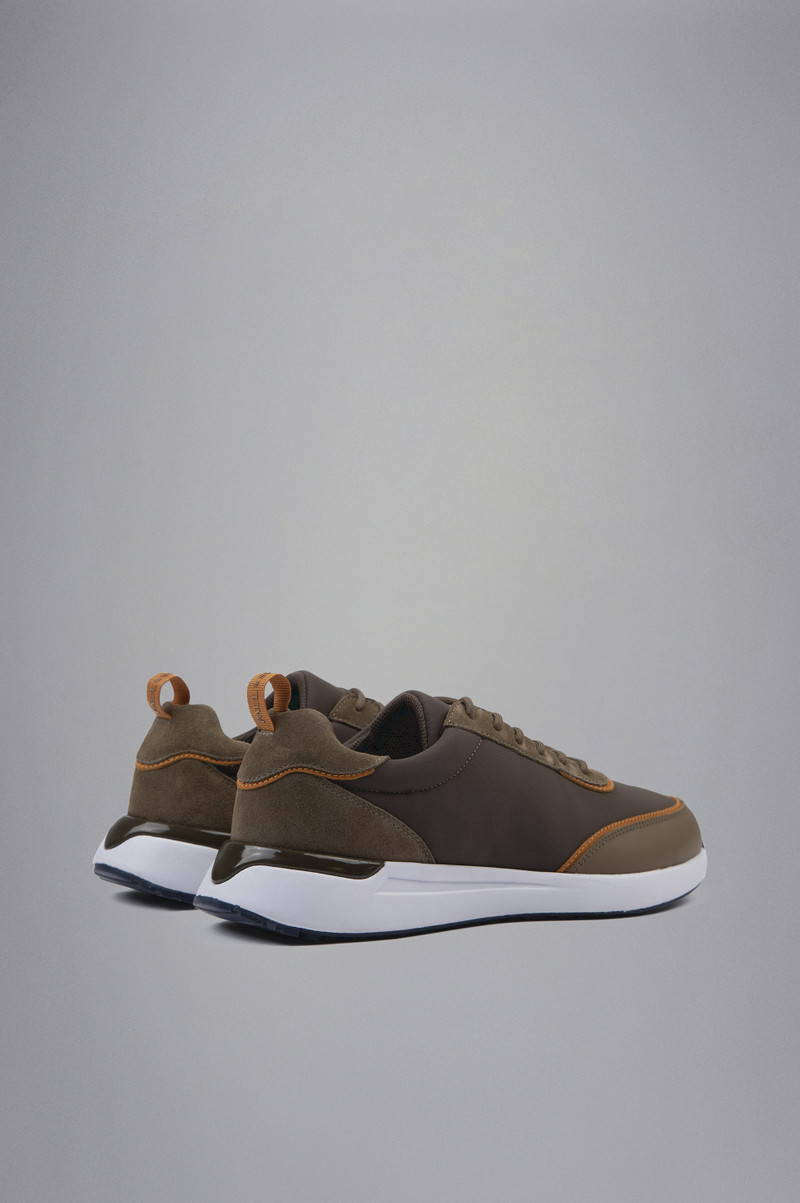 TECH FABRIC AND LEATHER HYBRID SNEAKERS 3