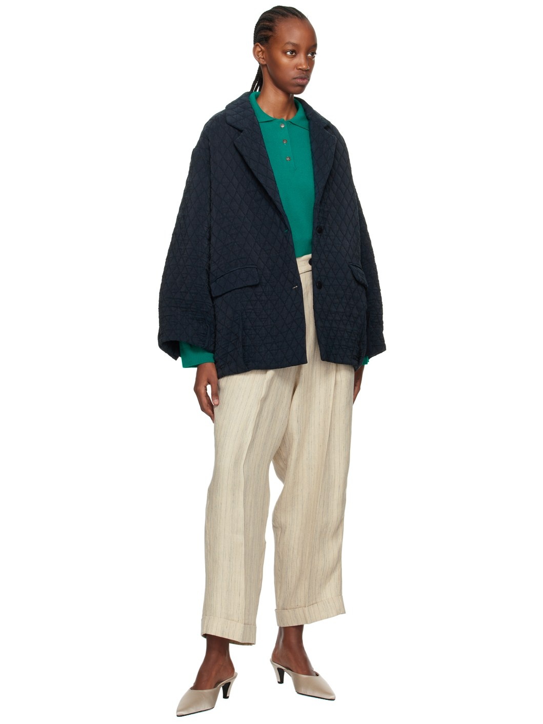 Beige Loose-Fit Trousers - 4