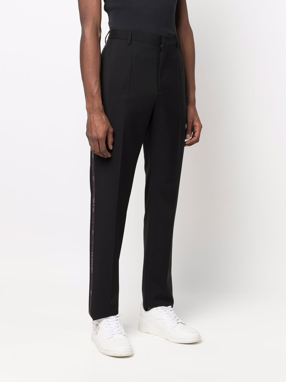 high-waisted straight-leg trousers - 3