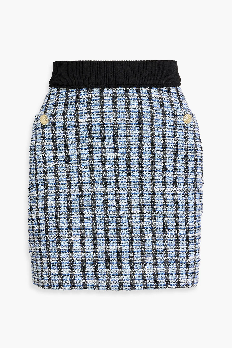 Alira checked jacquard-knit mini skirt - 1
