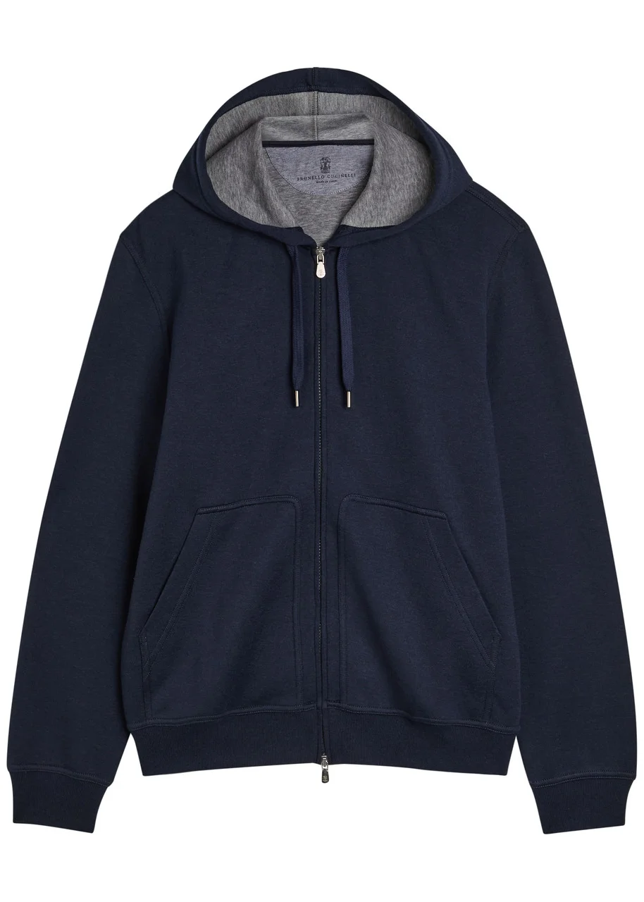 Brunello Cucinelli Hooded Cotton-blend Sweatshirt - 1