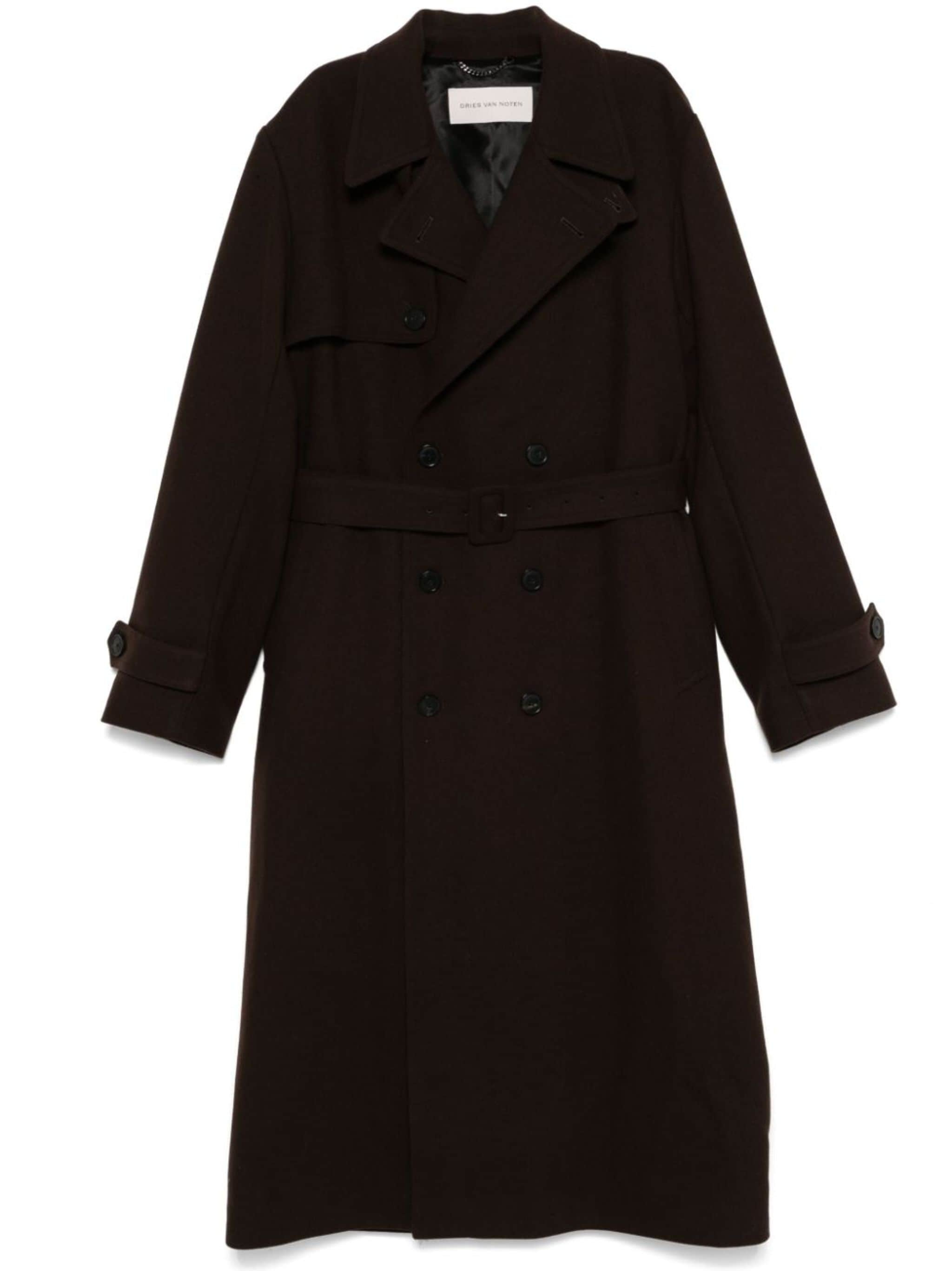 belted trench coat - 1