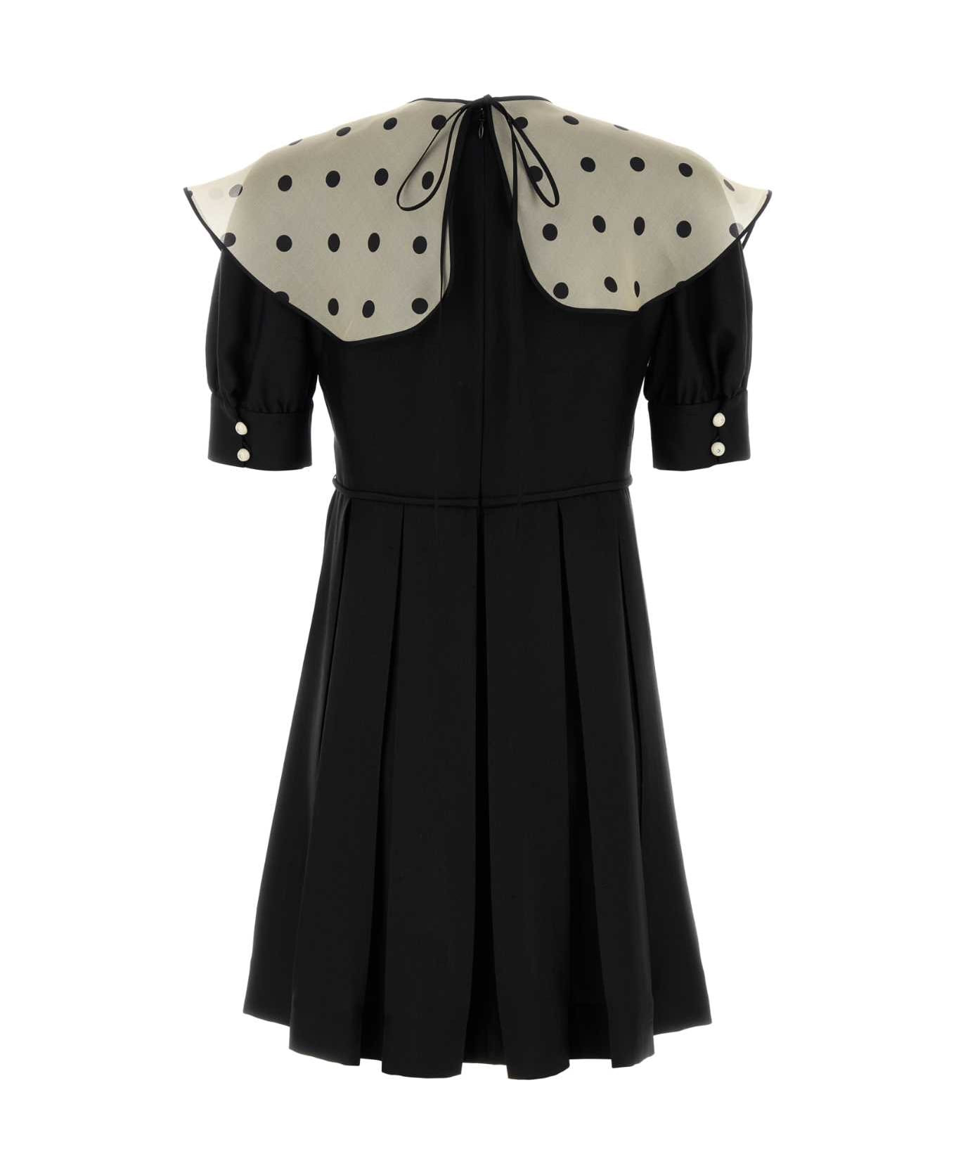 Black Silk Mini Dress - 2