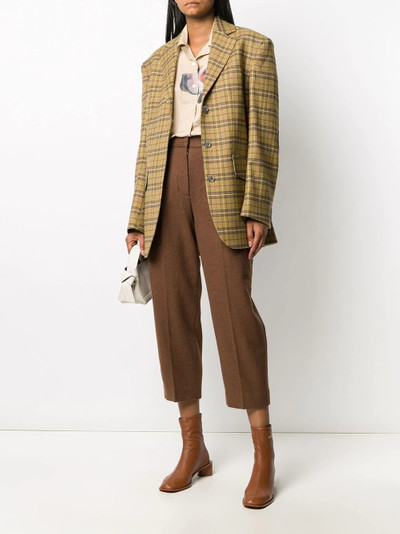 Acne Studios oversized checkered blazer outlook