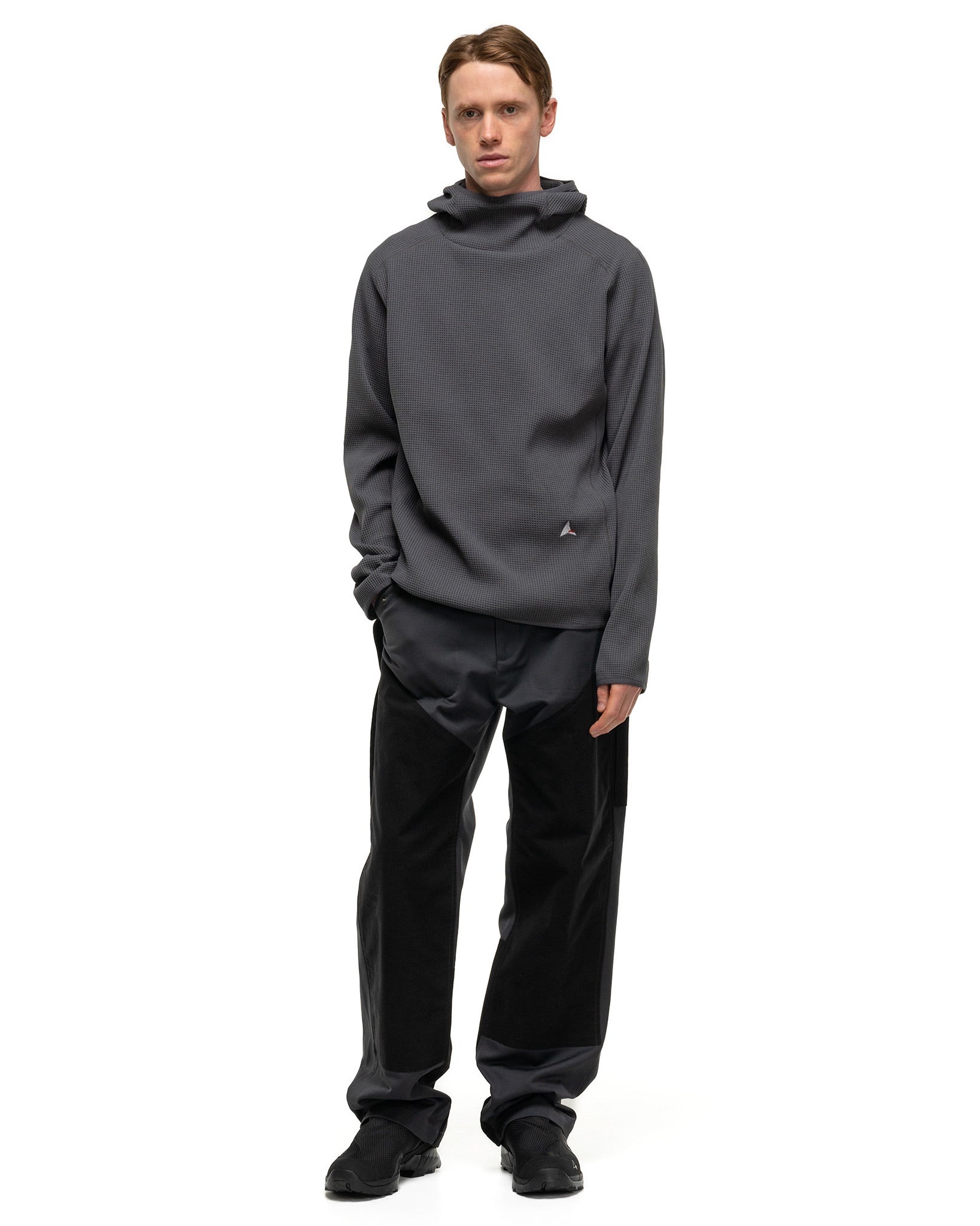 ROA｜HOOD/CREWNECKS (THERMAL WAFFLE HOODIE (RBMW0306WO14 Sweatshirt ROA Thermal Waffle Hoodie RBMW0306WO14 GRY0021