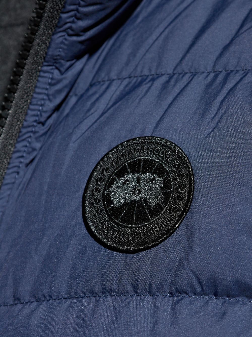 quilted logo-patch gilet - 5