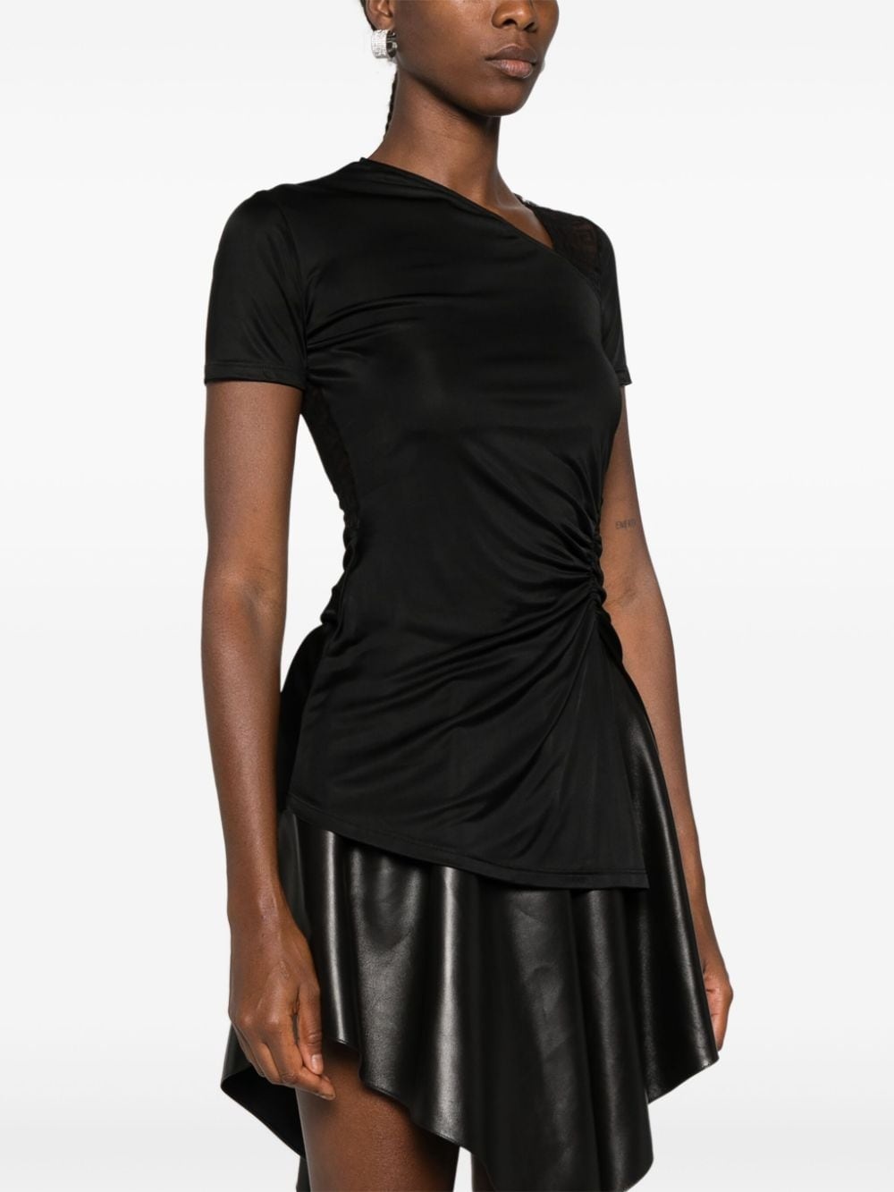 4G-lace draped top - 3