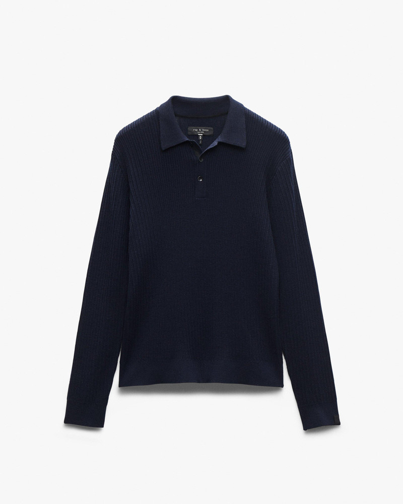 Crawford Wool-Cashmere Polo Sweater 1