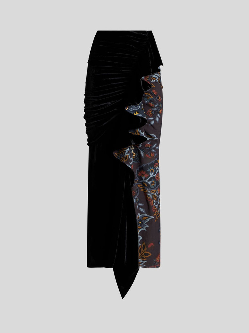 MIDI SKIRT WITH PAISLEY PRINT - 1