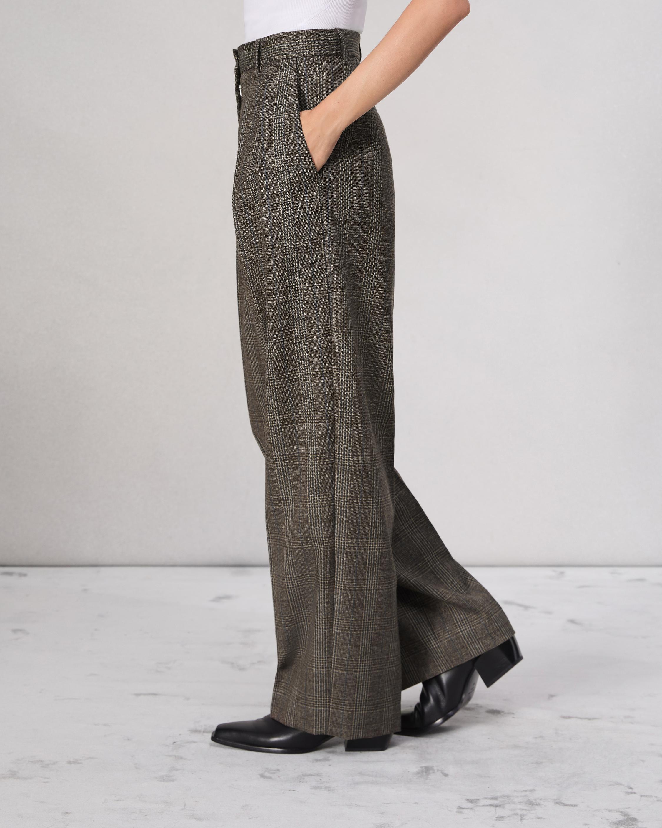 Francine Plaid Wool Pant - 4