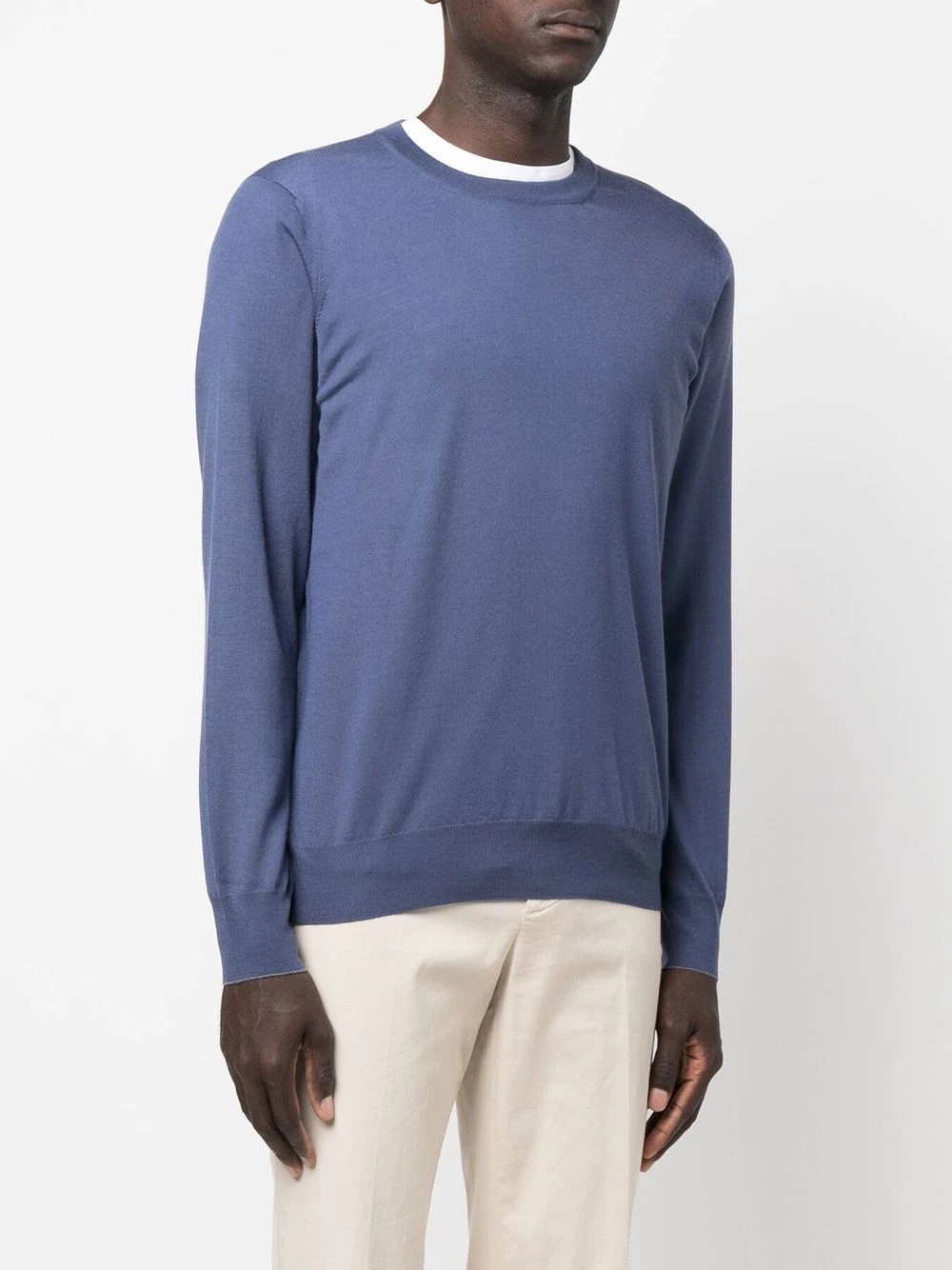 fine-knit crew-neck jumper - 3