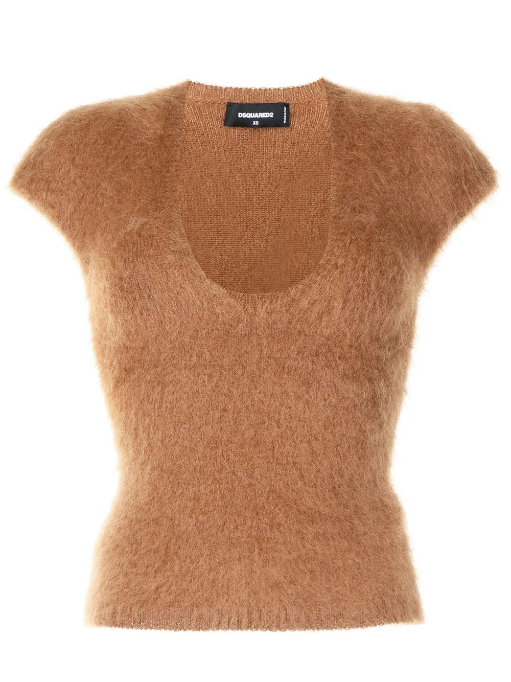 knitted mohair-blend top - 1