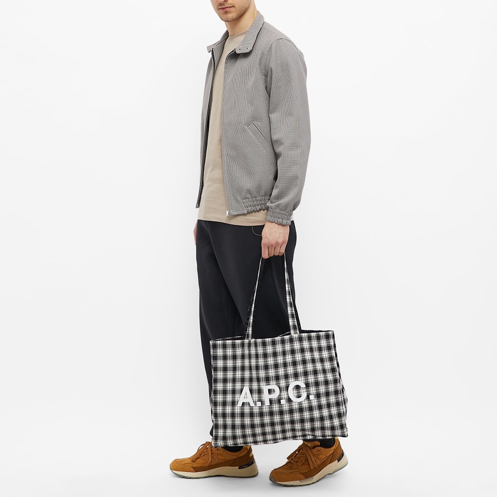 A.P.C. Diane Check Shopping Tote - 2