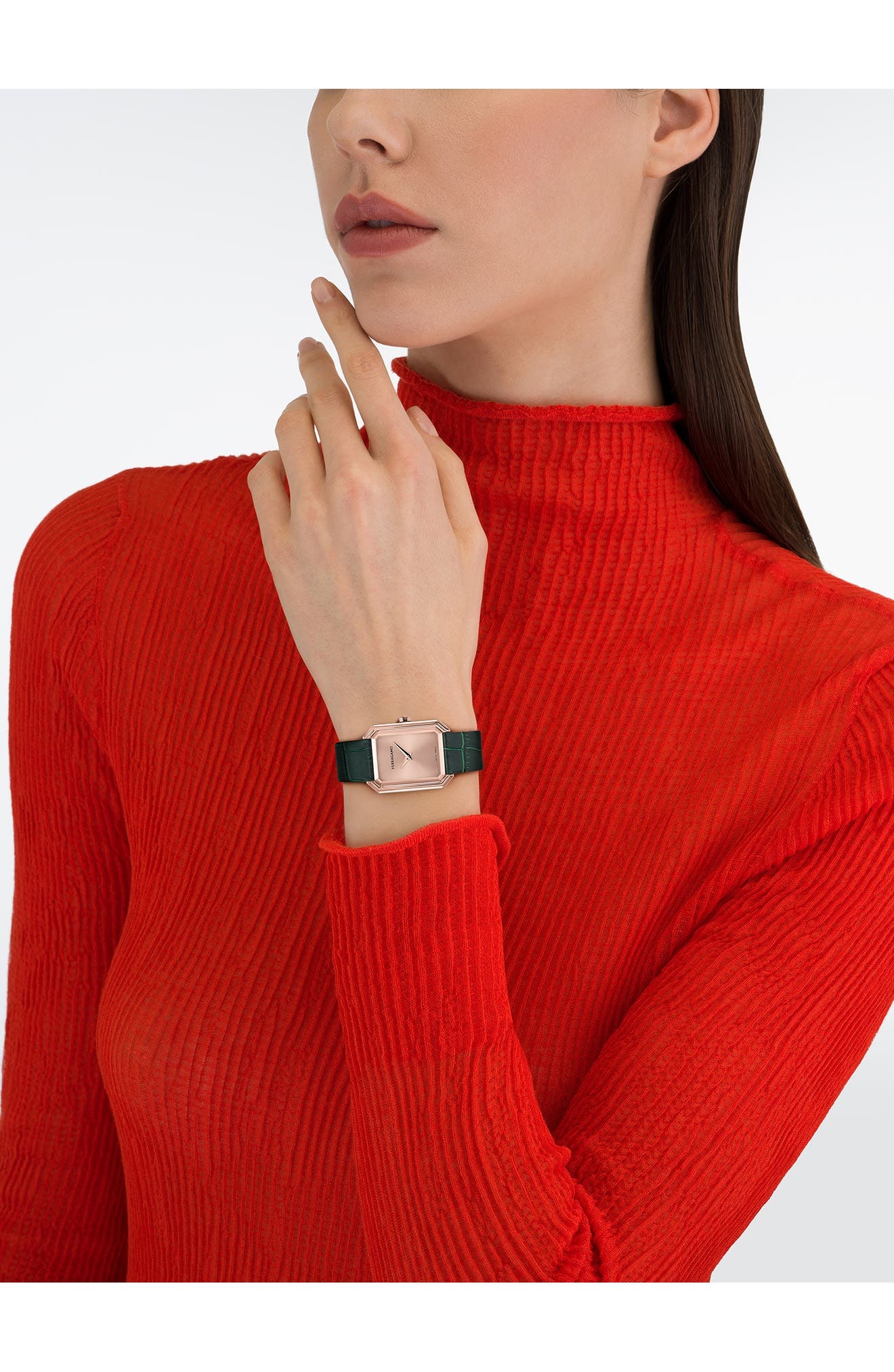 Crystal Leather Strap Watch, 27mm x 34mm - 2