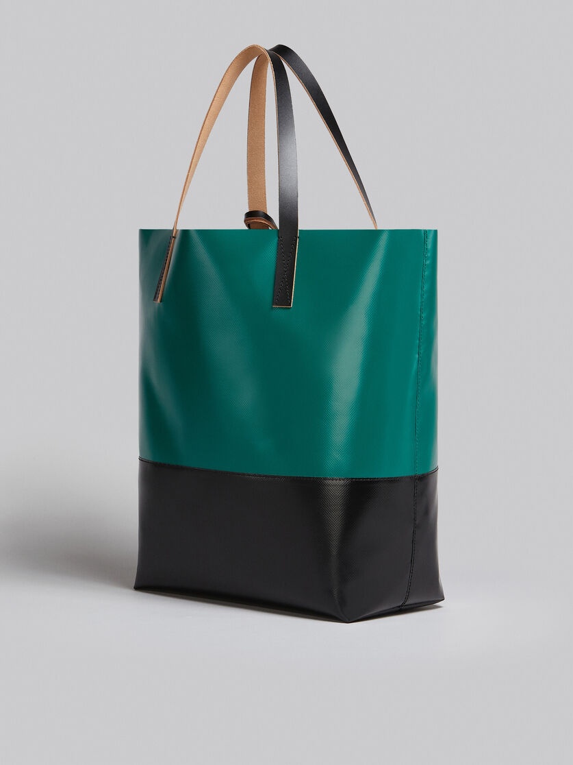 TRIBECA SHOPPING BAG IN GREEN AND BLACK - 3