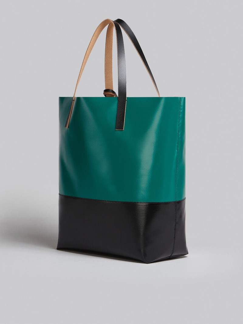 TRIBECA SHOPPING BAG IN GREEN AND BLACK 3