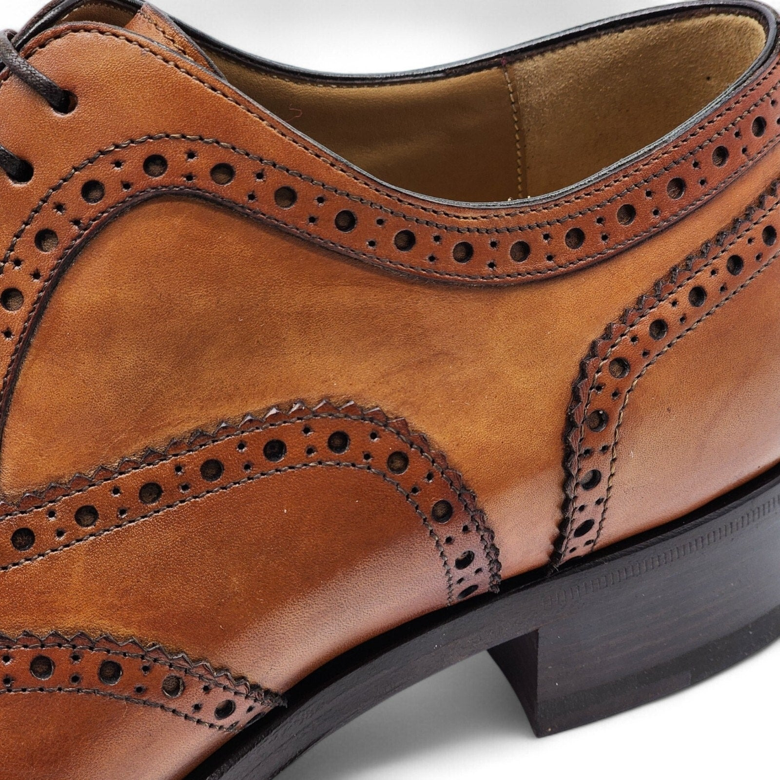 Christian Louboutin Brogue Leather Oxford Shoes Brown EU 40 US 7 - 5