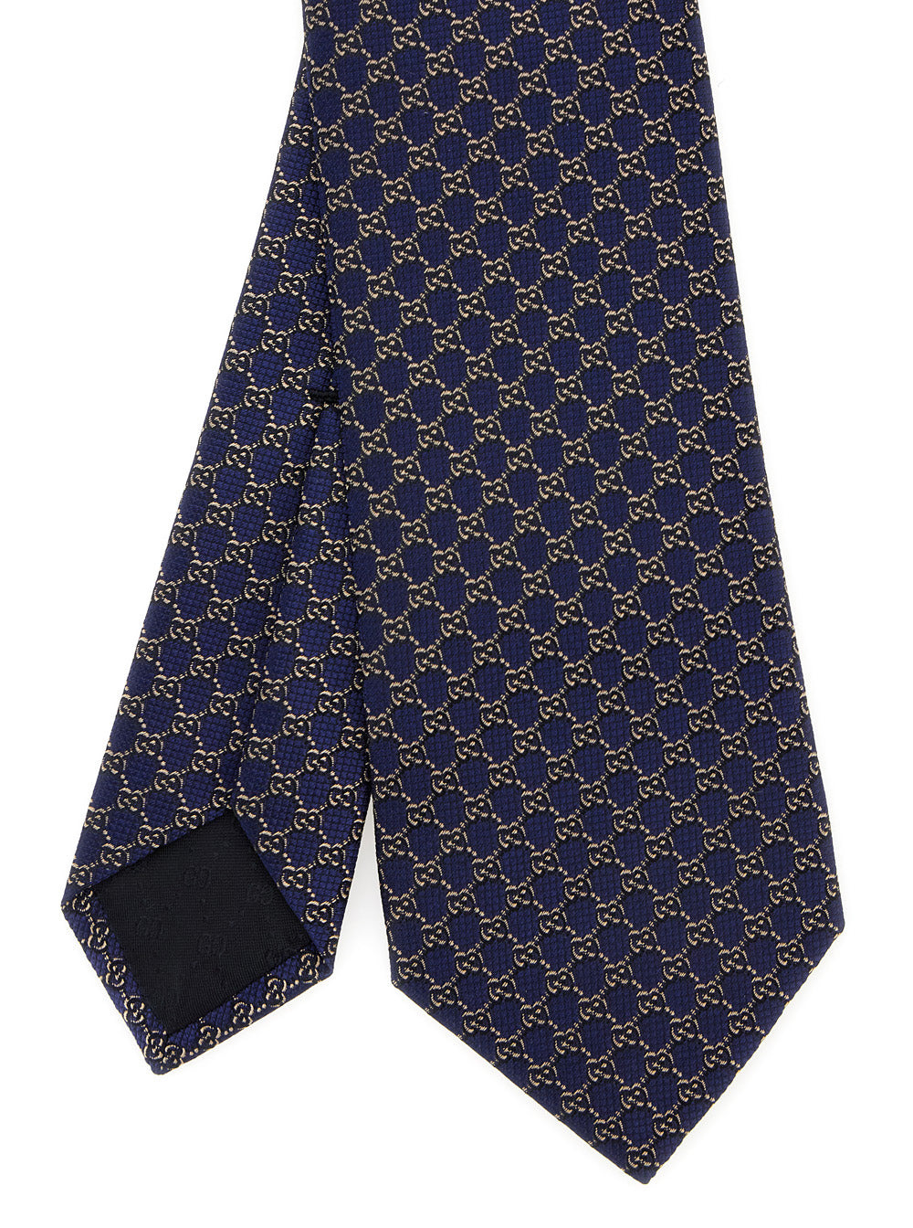 Gucci Men Blue Tie With All-Over Gg Motif In Silk Man - 3
